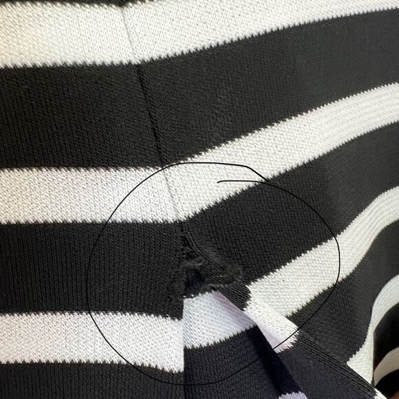 Lauren Ralph Lauren Black/White Striped Nautical Preppy Sleeveless Shift Dress - Picture 6 of 9